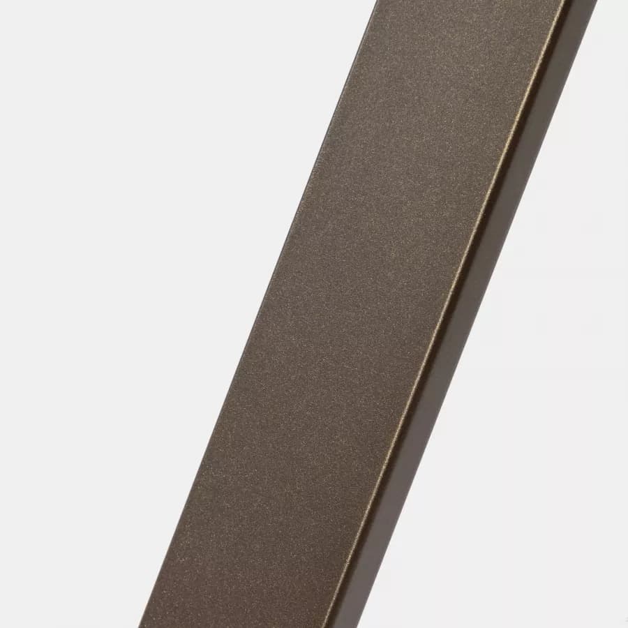 Scrivania 150x90 cm piano vetro temperato 10 mm e base in acciaio bronzo - Masao