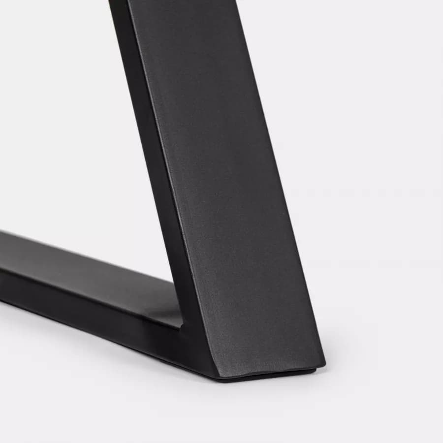 Scrivania 150x90 cm piano ceramica 12 mm e base in acciaio nero - Masao