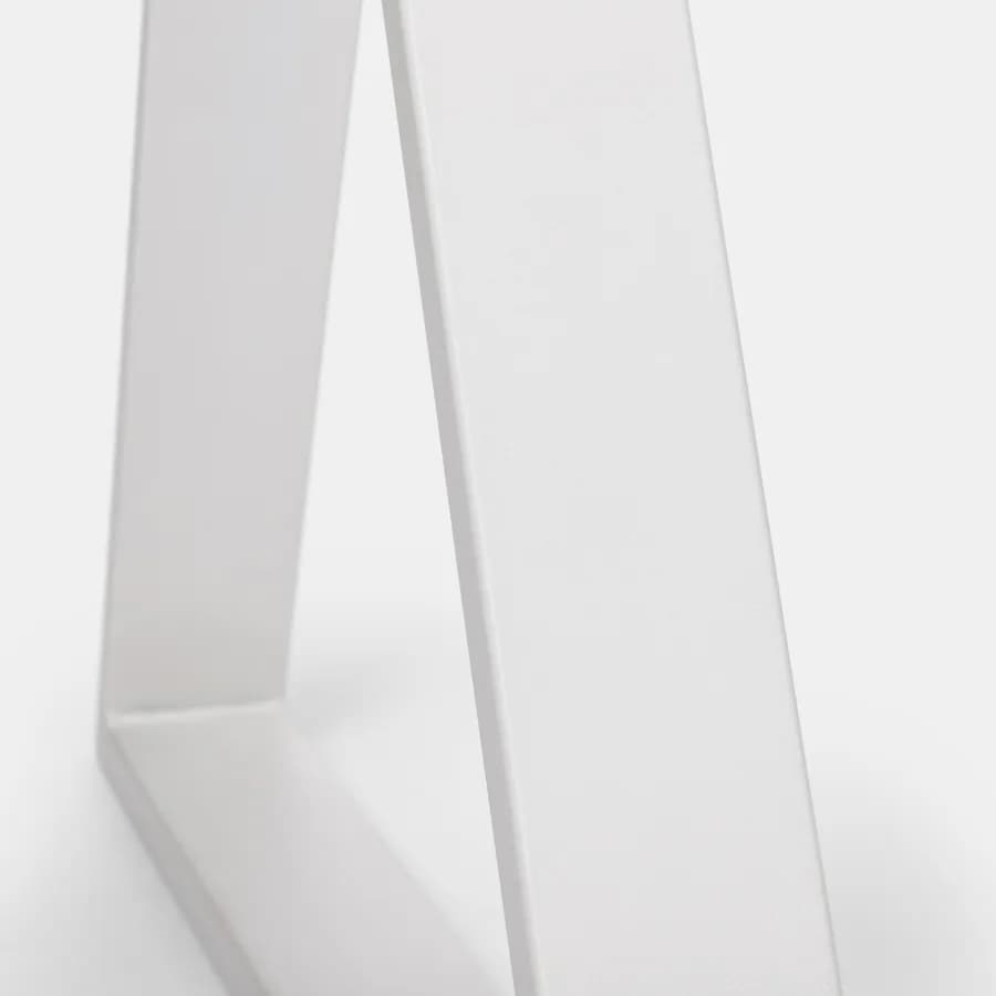 Scrivania 180x90 cm piano ceramica 12 mm e base in acciaio bianco - Masao XL