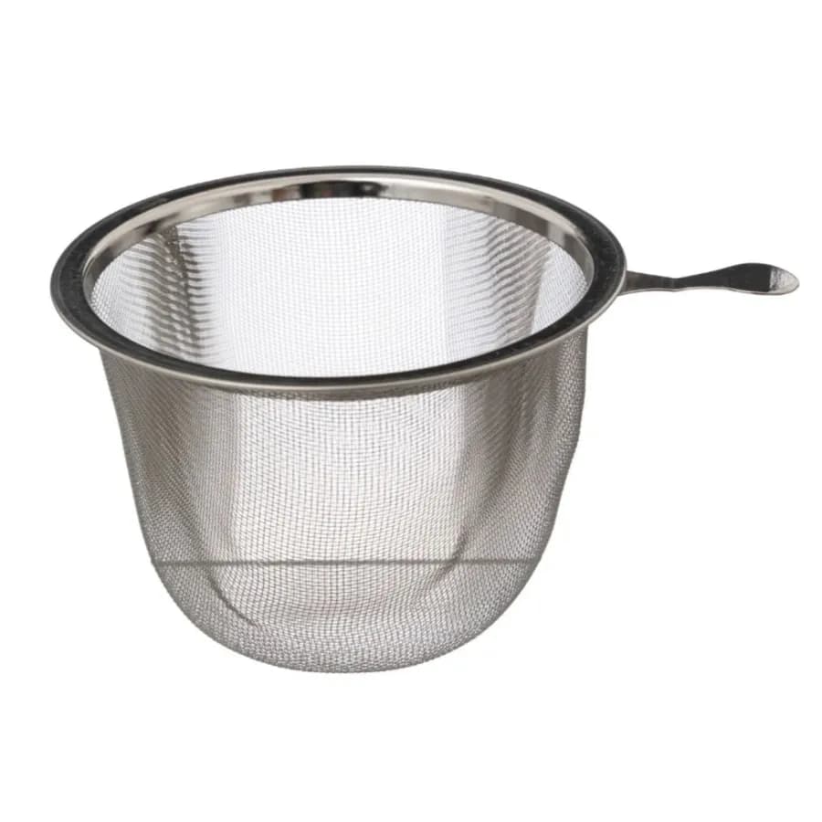 Tazza 32 cl in ceramica grigio lucido con coperchio e filtro per infuso - Aeloria