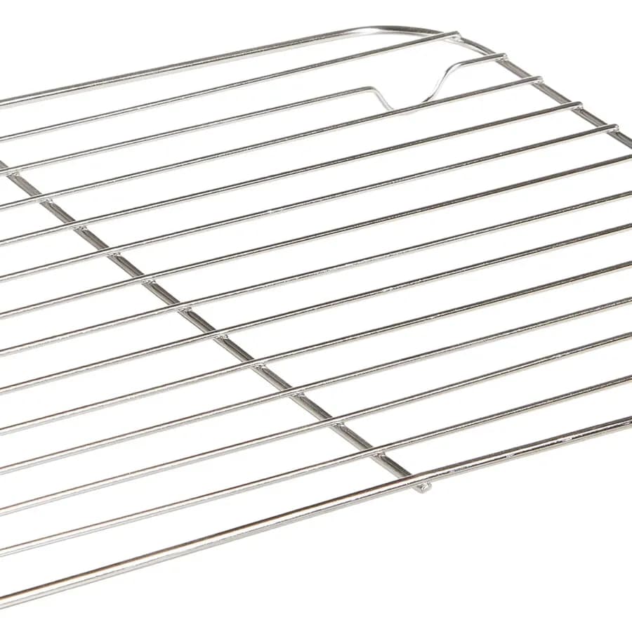 Teglia 42x39 cm per arrosti in acciaio grigio con griglia estraibile e manici