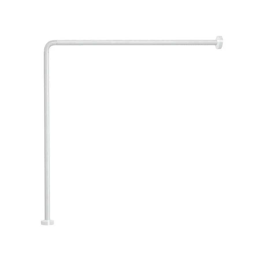 Telaio per tenda doccia angolare 80x80 cm in alluminio bianco Gedy