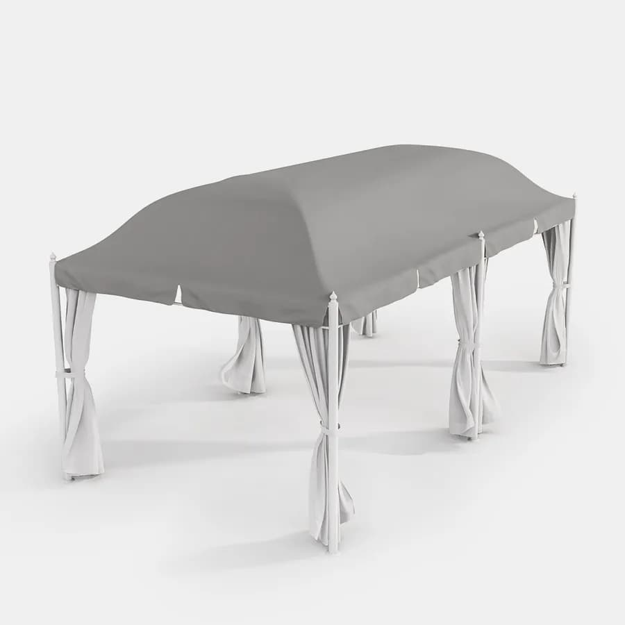 Telo di ricambio grigio per gazebo Tindari 3x5,9 m
