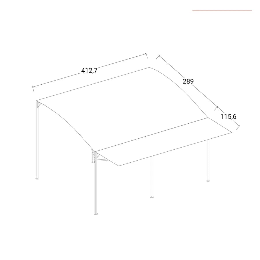 Telo di ricambio ecrù per pergola Tharros 4x4 m