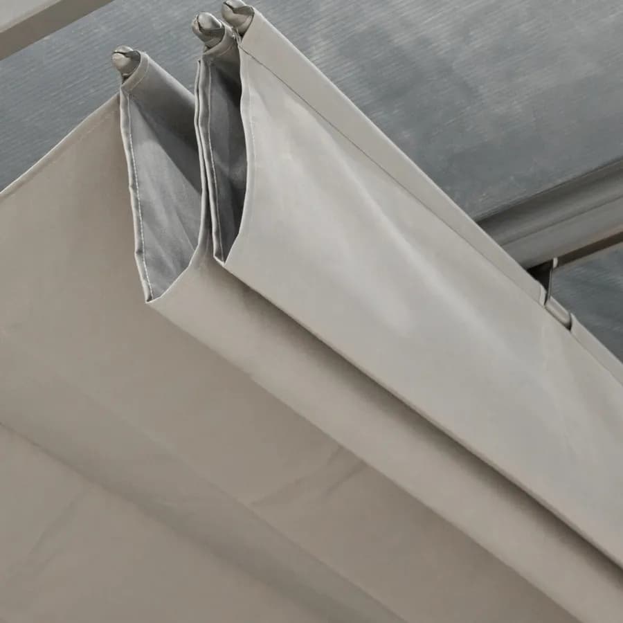 Telo per pergola 6x3 m in poliestere idrorepellente grigio - Shine