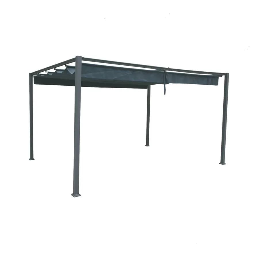 Telo retrattile per tetto gazebo Cefalù 4x3 m in poliestere grigio