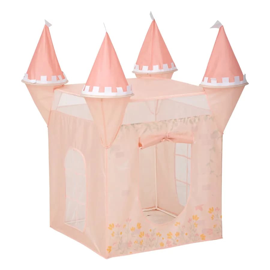 Tenda a castello per bambini 80h cm in tessuto rosa - Kids