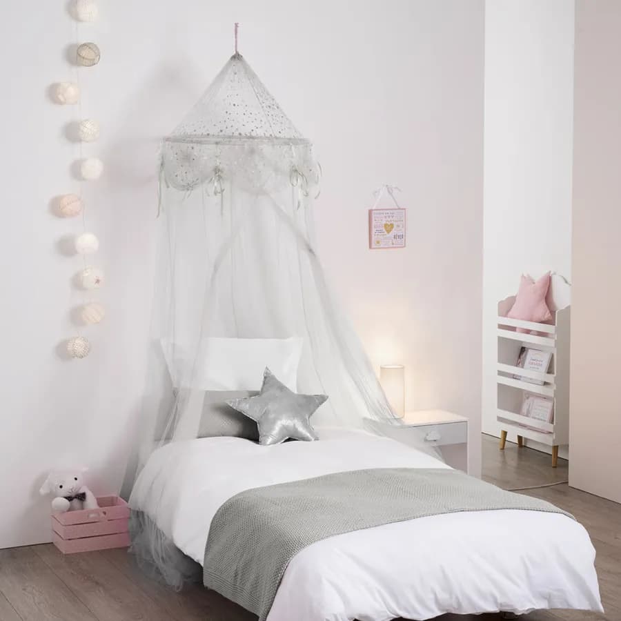 Tenda baldacchino per bambini D60 cm tessuto bianco - Timothy Kids