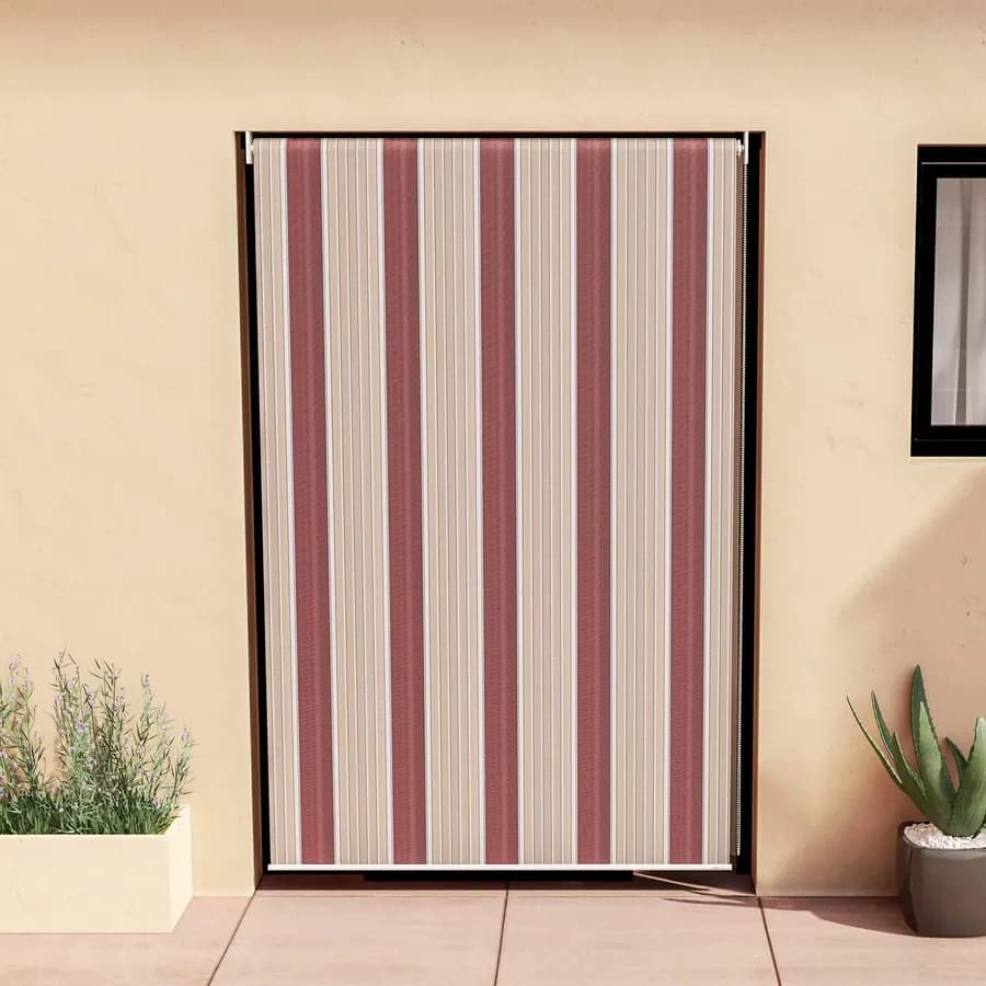 Tenda da sole a caduta verticale 150x250h cm bordeaux a righe