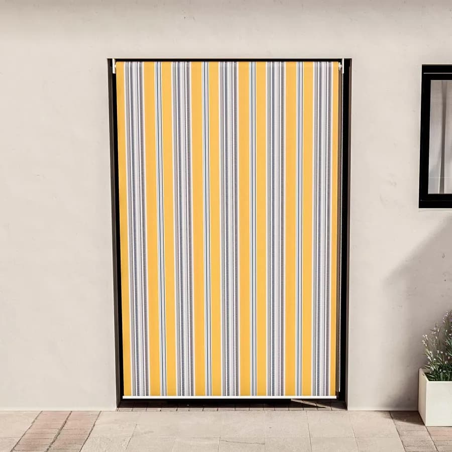 Tenda da sole a caduta verticale 150x250h cm gialla a righe
