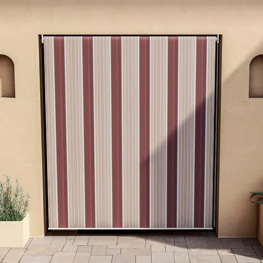 Tenda da sole a caduta verticale 200x250h cm bordeaux a righe