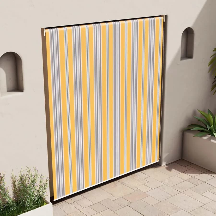 Tenda da sole a caduta verticale 200x250h cm gialla a righe