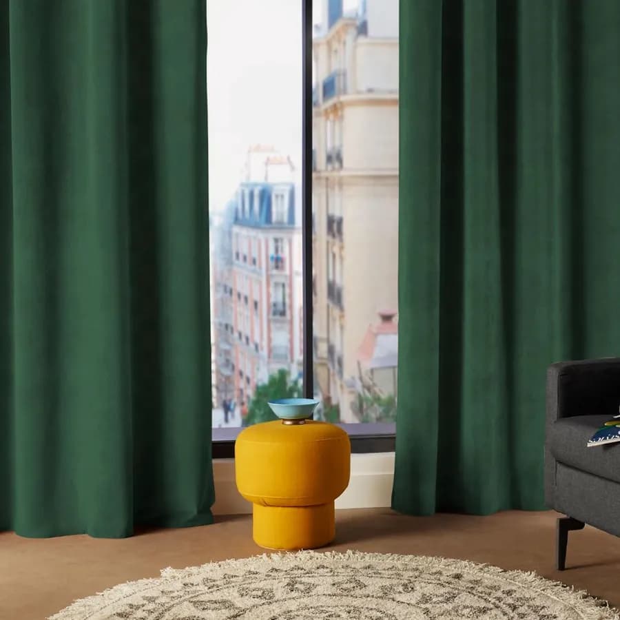 Tenda oscurante 140x260h cm in tessuto verde bosco