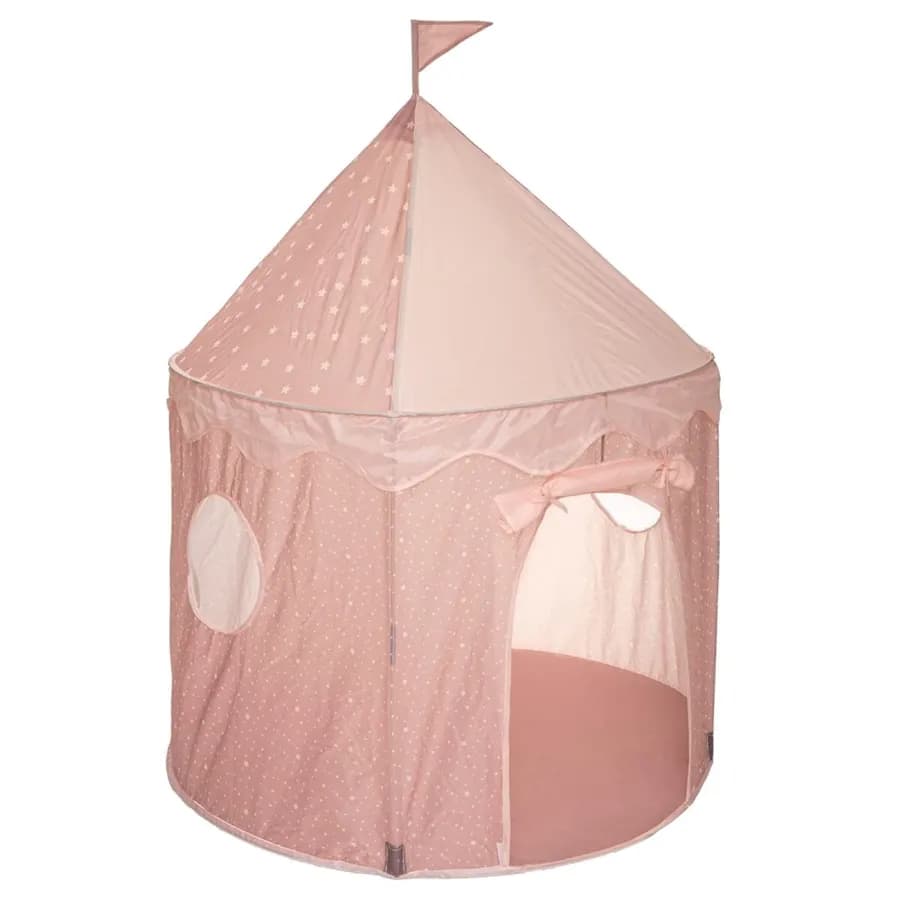 Tenda per bambini 135h cm in tessuto rosa con stelle - Kids
