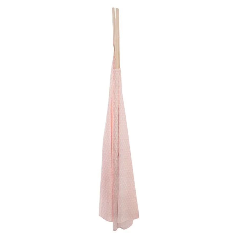 Tenda per bambini 160h cm in tessuto rosa e legno - Kids