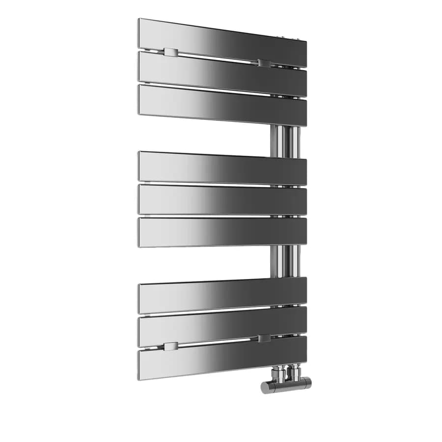 Termoarredo 830X500 cromo in acciaio tubi piatti - Alba di Lazzarini