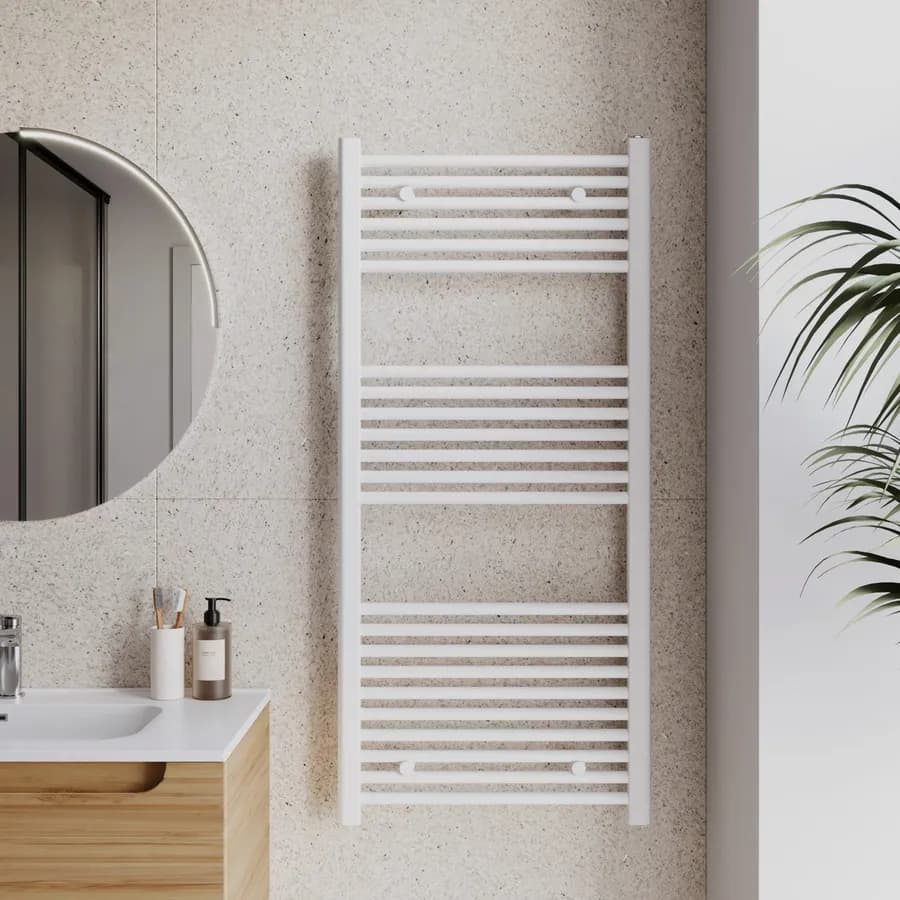 Termoarredo scaldasalviette 1200x550 bianco interasse 500 mm - Alpina