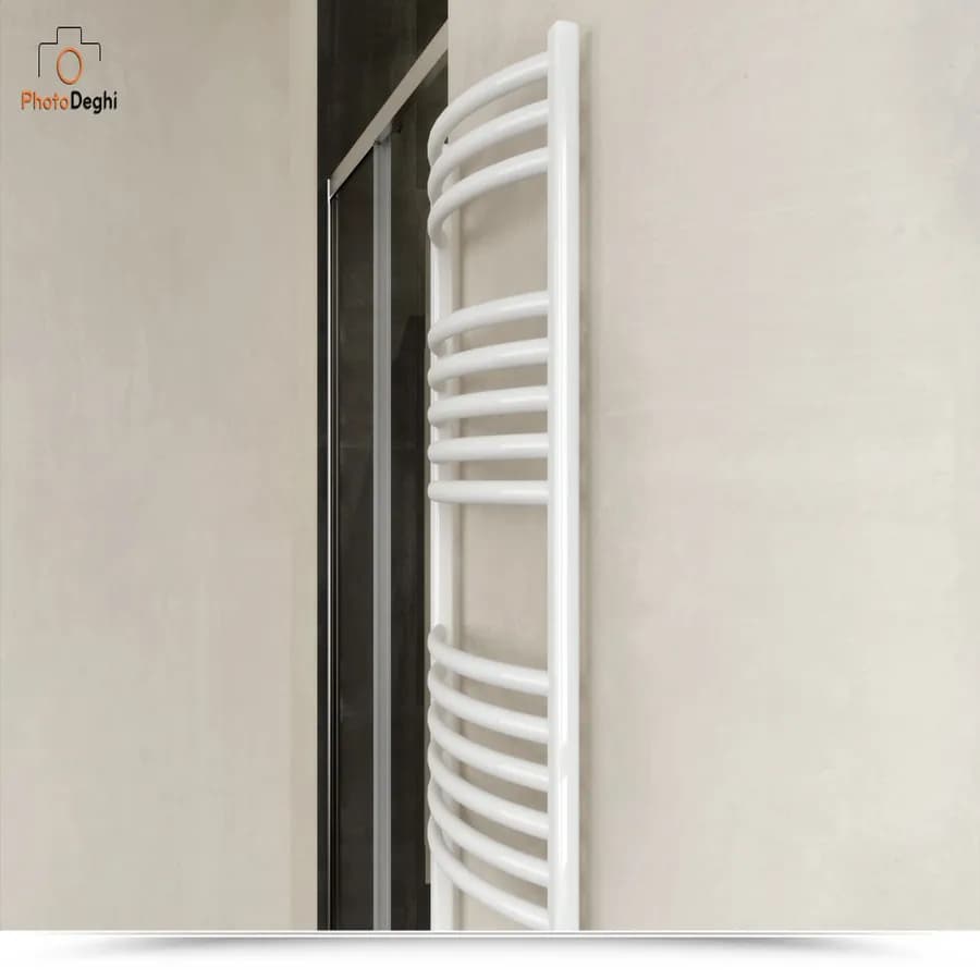 Termoarredo scaldasalviette 1500x450 bianco curvo interasse 400 mm - Alpina