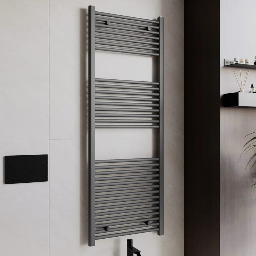Termoarredo scaldasalviette 1500x500 antracite interasse 450 mm - Alpina