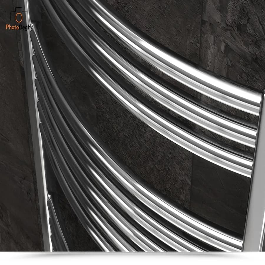 Termoarredo scaldasalviette 1500x600 cromato curvo interasse 550 mm - Alpina