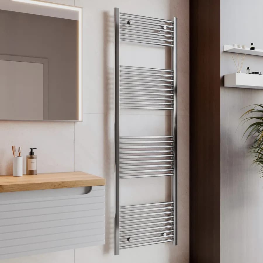 Termoarredo scaldasalviette 1800x550 cromo dritto interasse 500 mm - Alpina