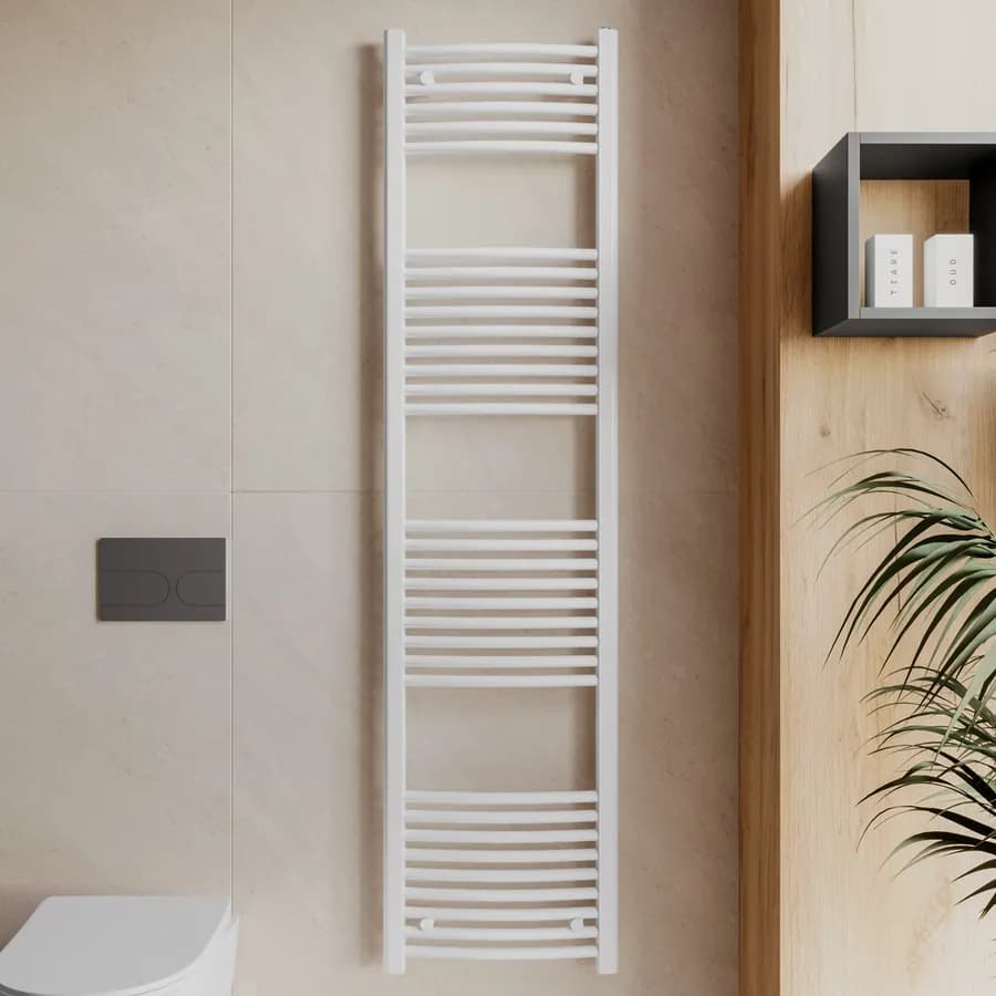 Termoarredo scaldasalviette 1800x600 bianco curvo interasse 550 mm - Alpina