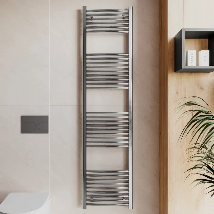 Termoarredo scaldasalviette 1800x600 cromato curvo interasse 550 mm - Alpina