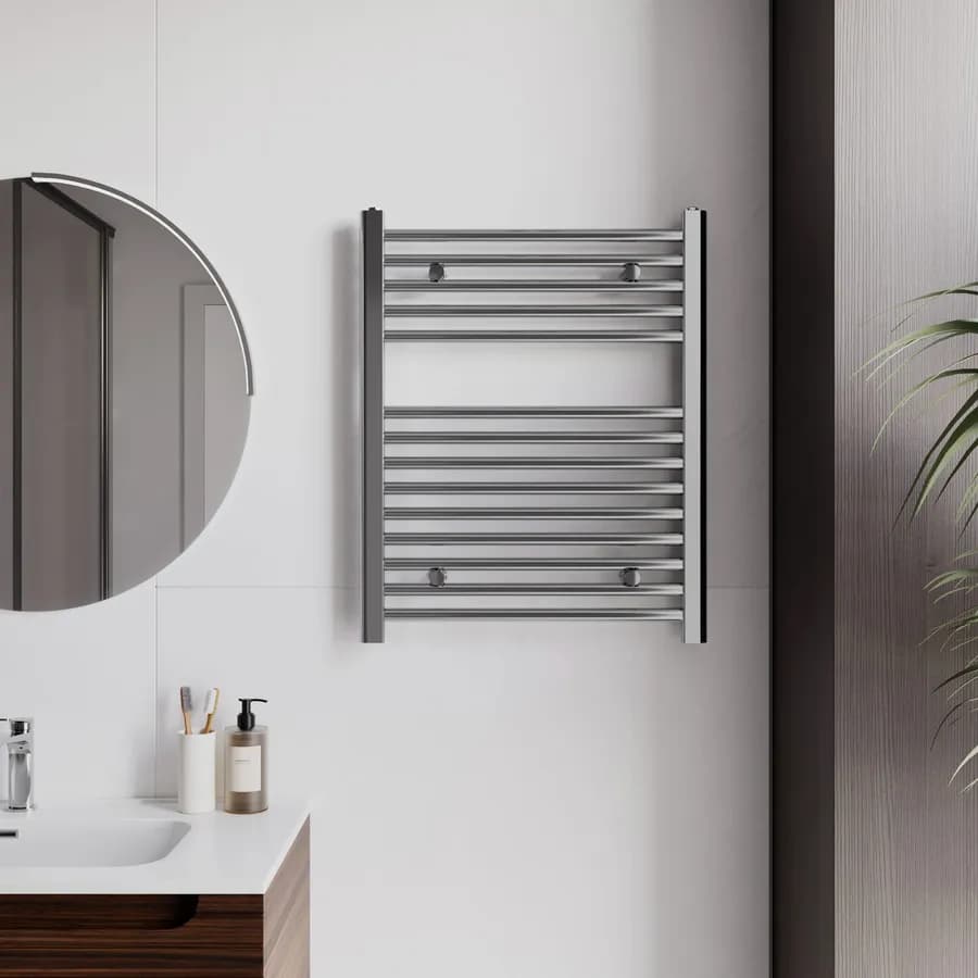 Termoarredo scaldasalviette 680x600 cromato interasse 550 mm - Alpina
