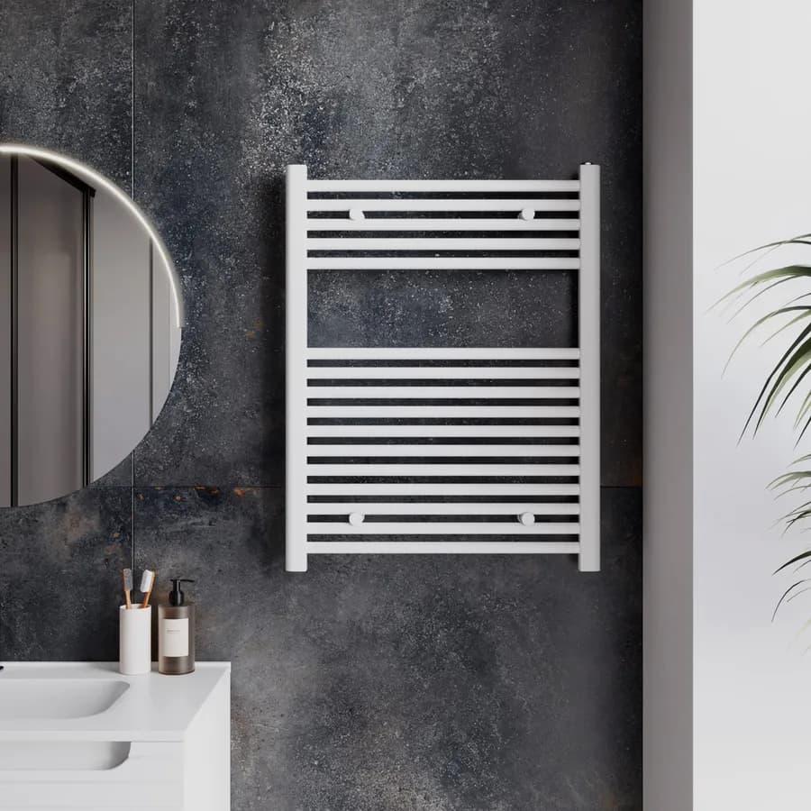 Termoarredo scaldasalviette 770x550 bianco interasse 500 mm - Alpina