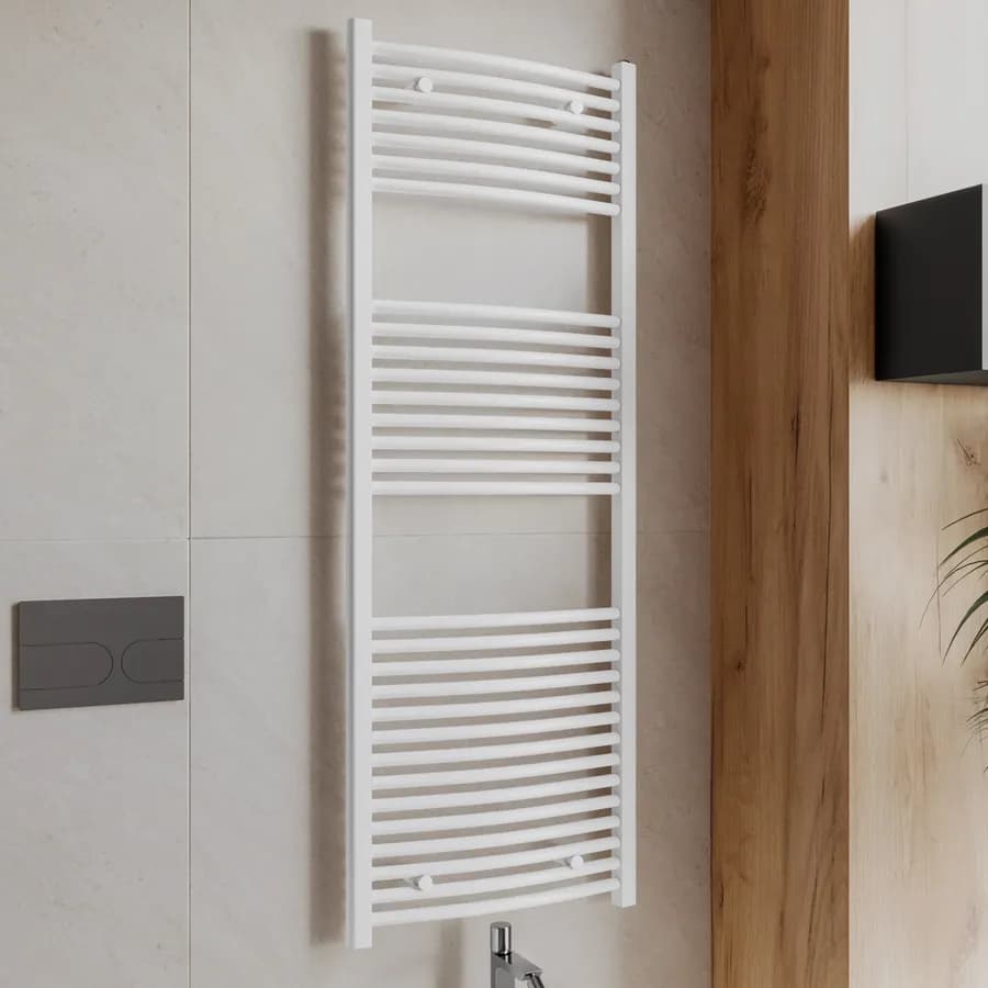 Termoarredo scaldasalviette 1500x600 bianco curvo interasse 550 mm - Alpina