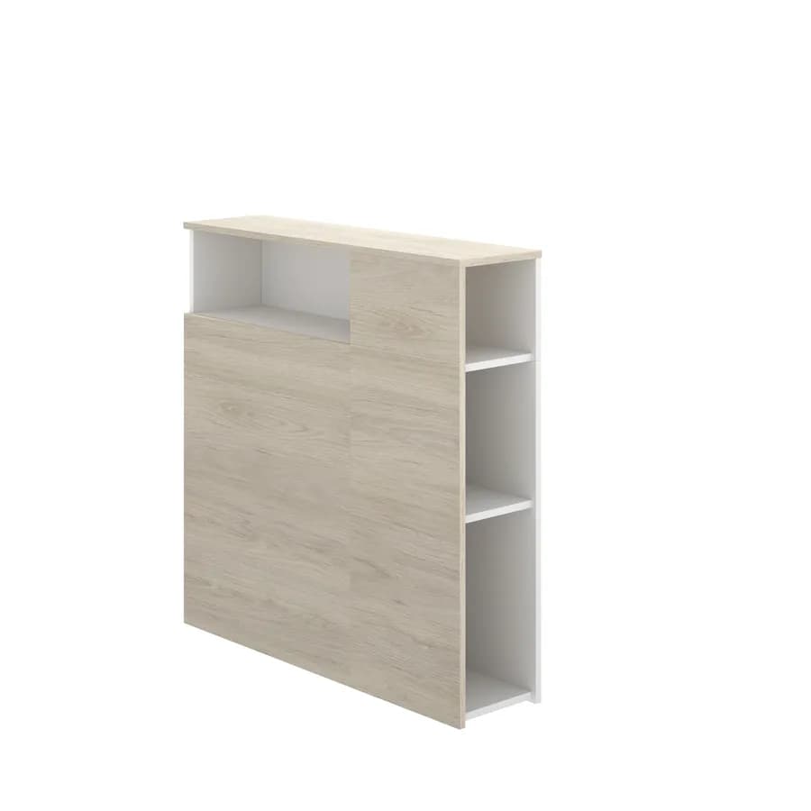 Testata 97x95h cm in legno effetto rovere con vani a giorno - Kygo