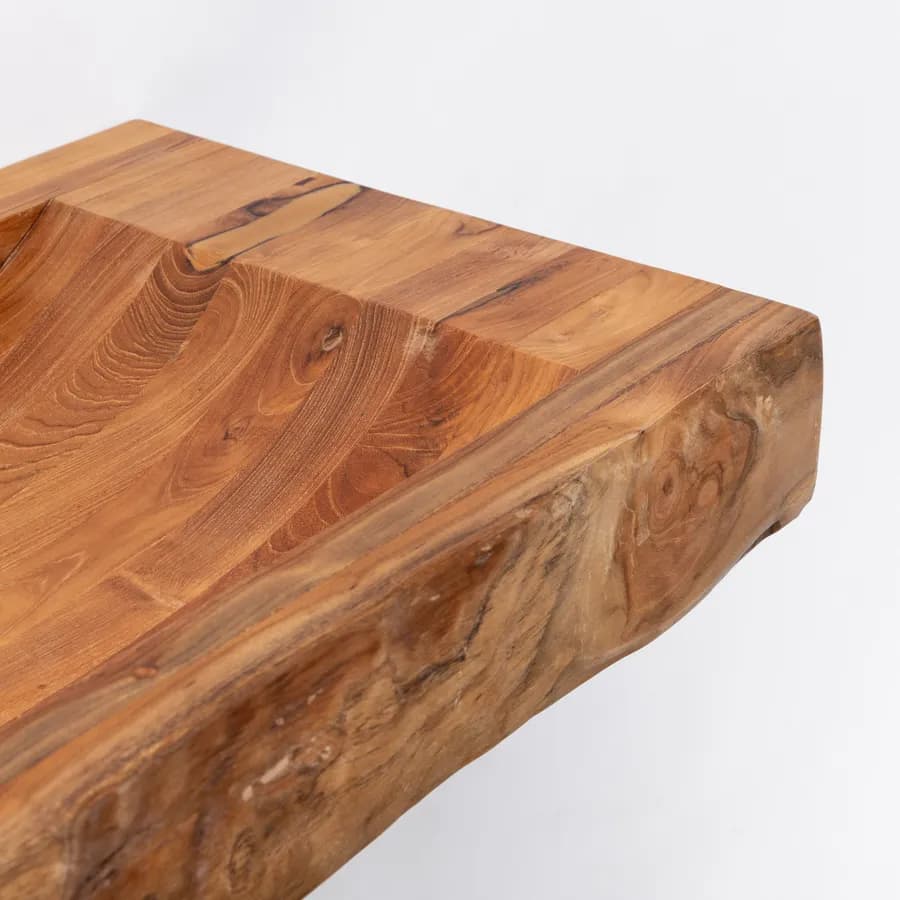 Top lavabo d'appoggio 70x40 cm in teak - Adant