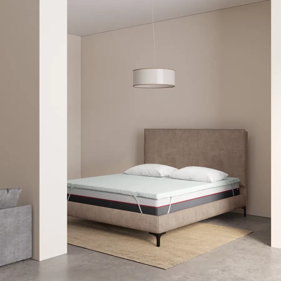 Topper per materasso matrimoniale 160x200 cm sfoderabile in Elastic Foam h 5,5 cm - Glamis