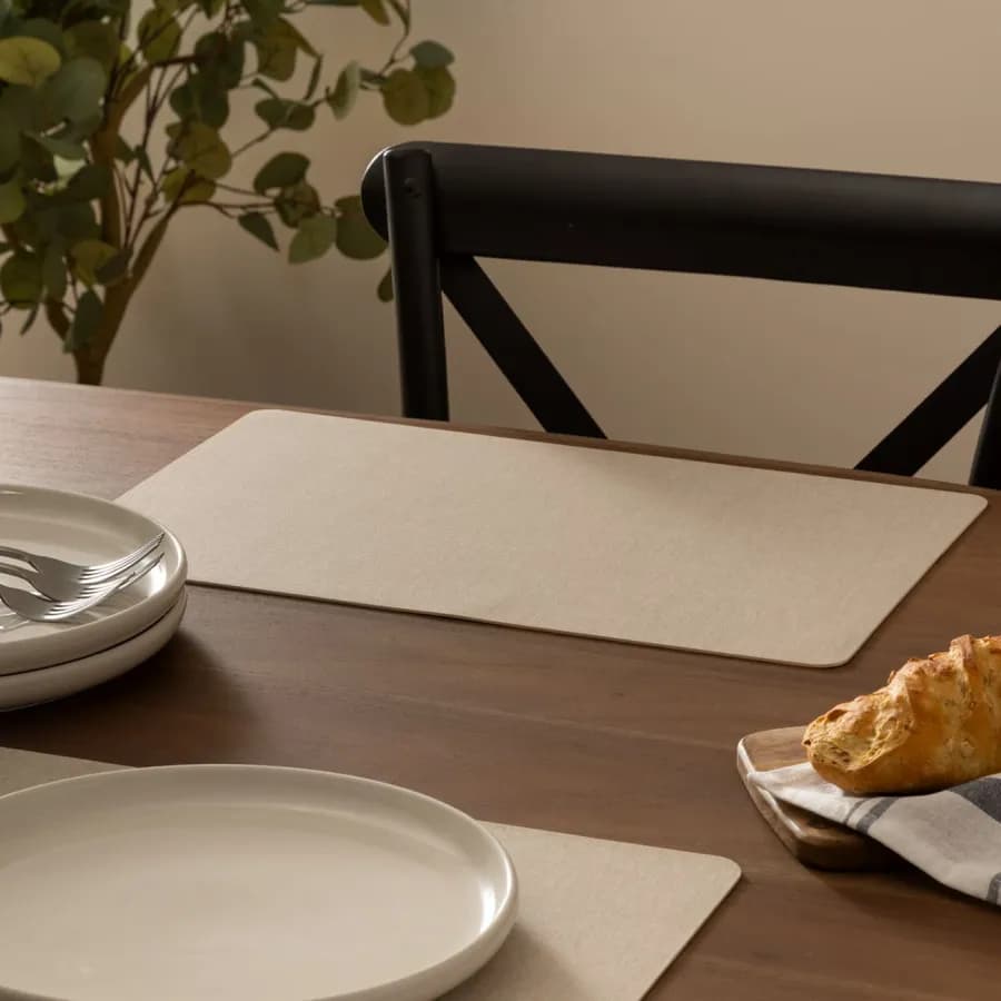 Tovaglietta 45x30 cm effetto tessuto beige - Anitha