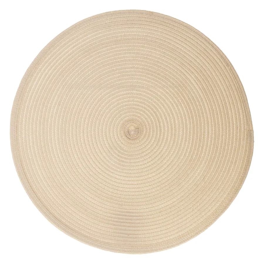 Tovaglietta rotonda 38 cm intrecciata beige - Norwich