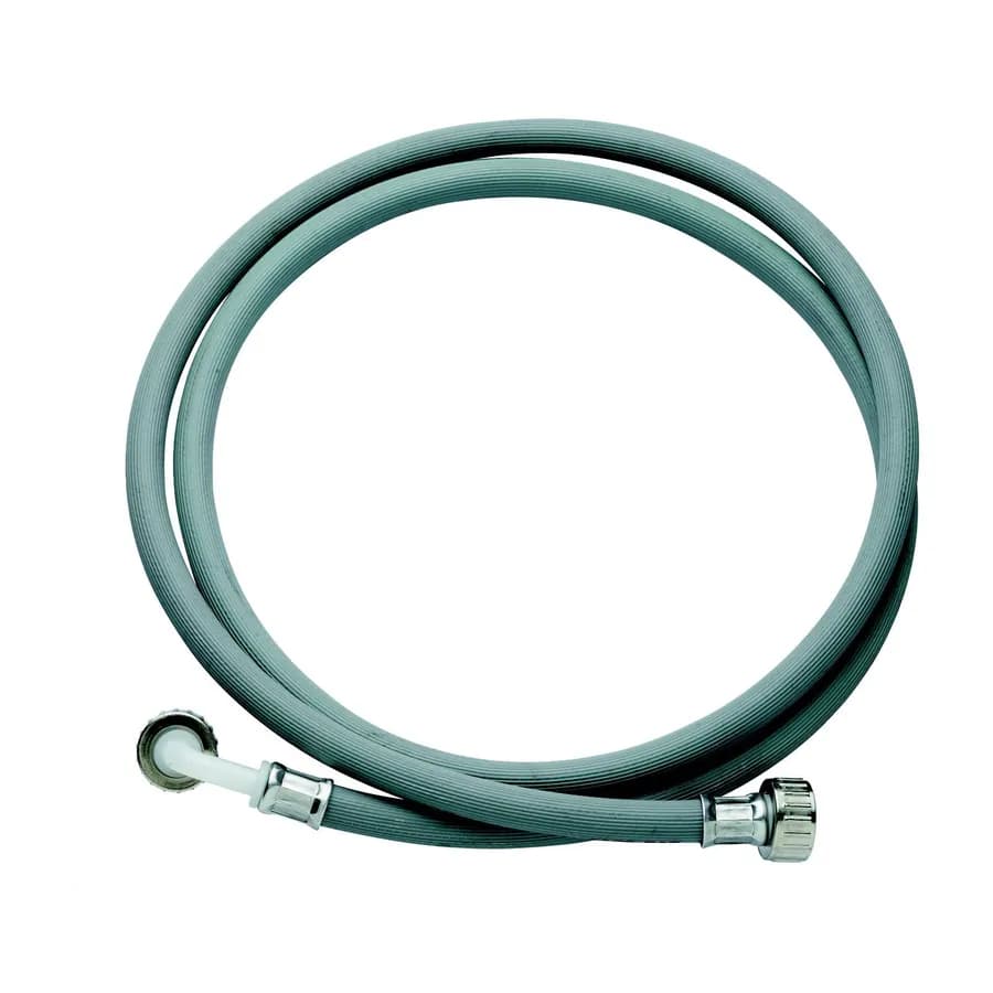 Tubo di carico acqua per lavatrice con curva e ghiere in ottone 3/4''FF 150cm