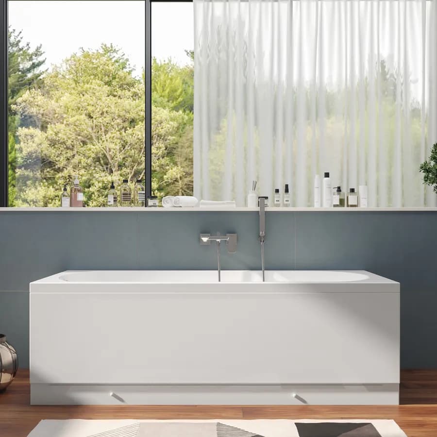 Vasca da bagno reversibile 170 x 70 cm in acrilico 3 lati - Zelta