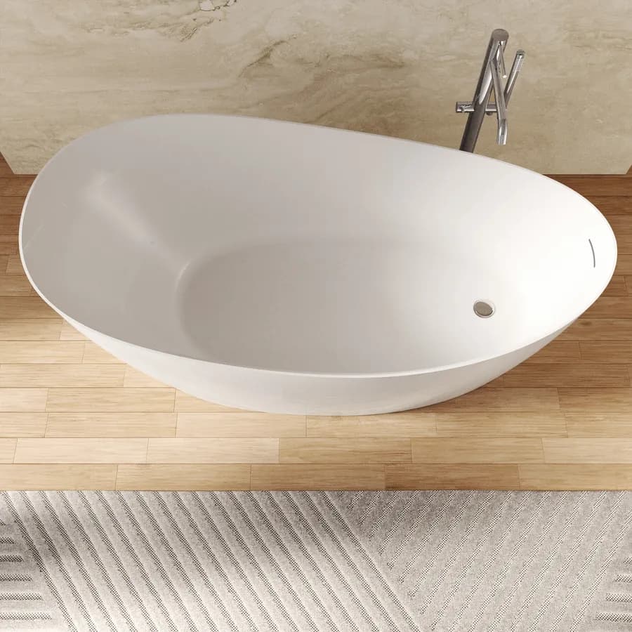 Vasca freestanding 170x85 cm bianco lucido - Alboran