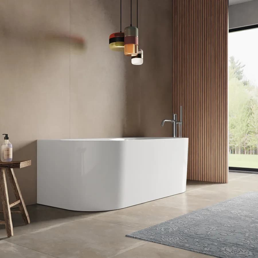 Vasca da bagno a muro 150 x 80 cm in acrilico - Lautrec