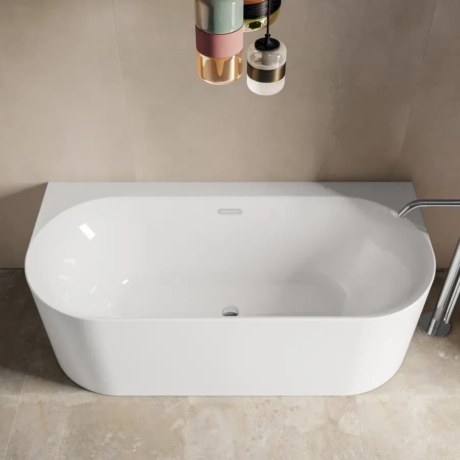 Vasca da bagno a muro 150 x 80 cm in acrilico - Lautrec