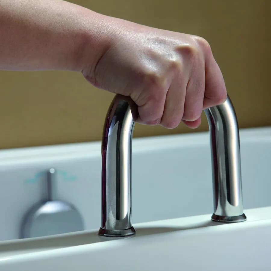 Vasca da bagno per anziani ad angolo con apertura a sinistra - Comfort