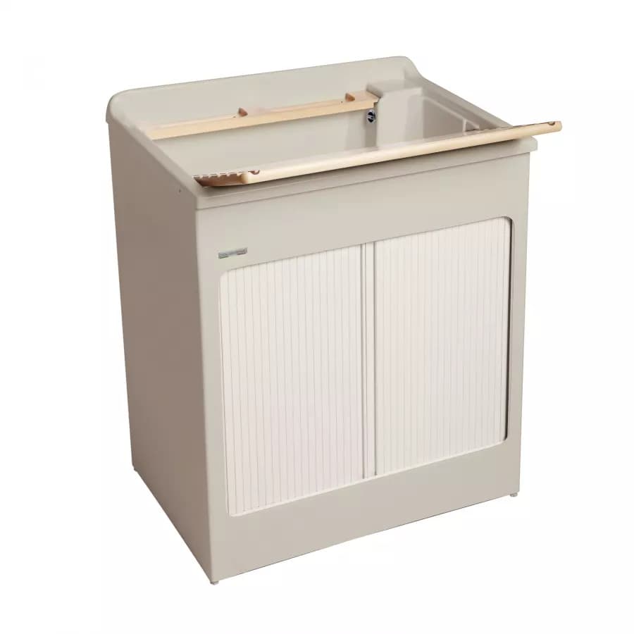 Vasca e mobile lavanderia Lavacril di Colavene crema 75x50 cm con serranda