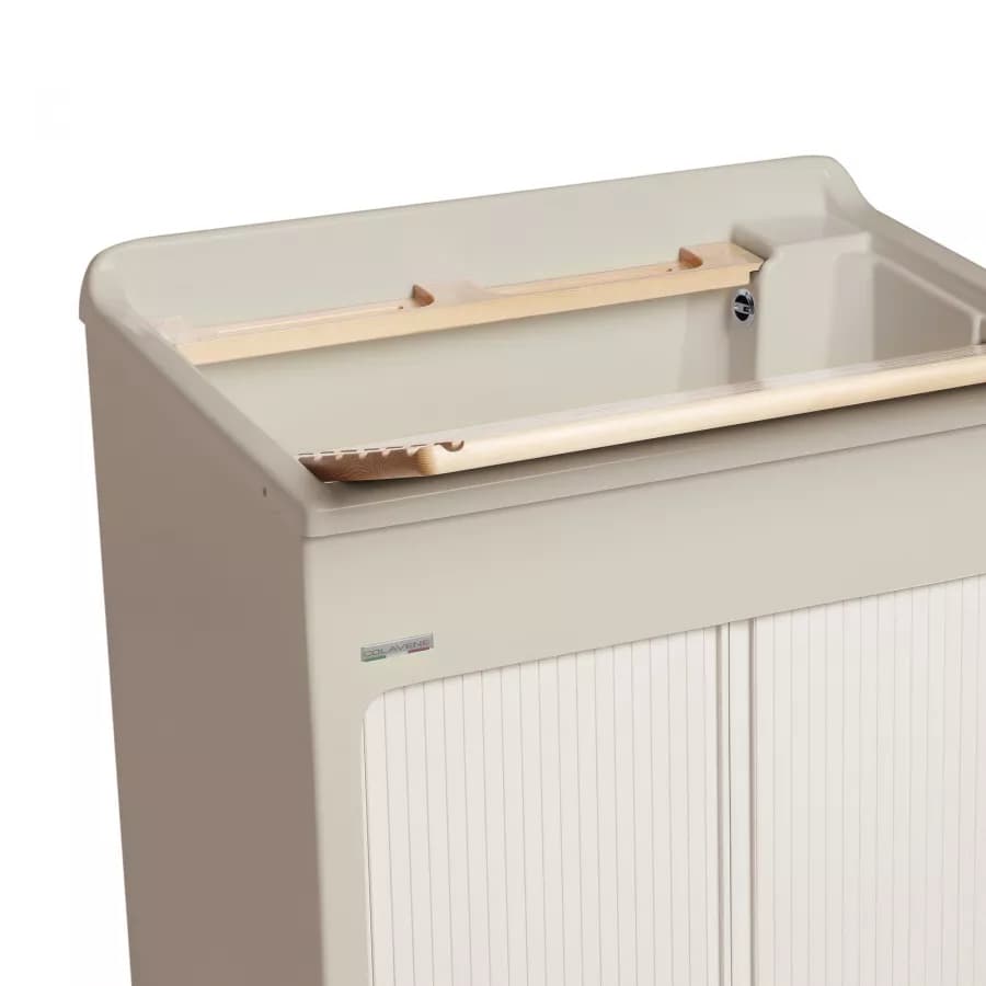 Vasca e mobile lavanderia Lavacril di Colavene crema 75x50 cm con serranda