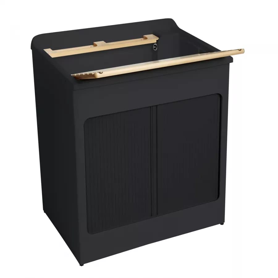 Vasca e mobile lavanderia Lavacril di Colavene nero 75x50x87h cm con serranda