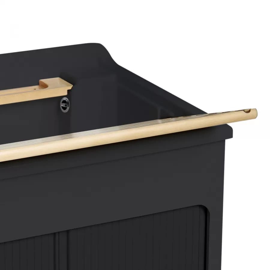 Vasca e mobile lavanderia Lavacril di Colavene nero 75x50x87h cm con serranda