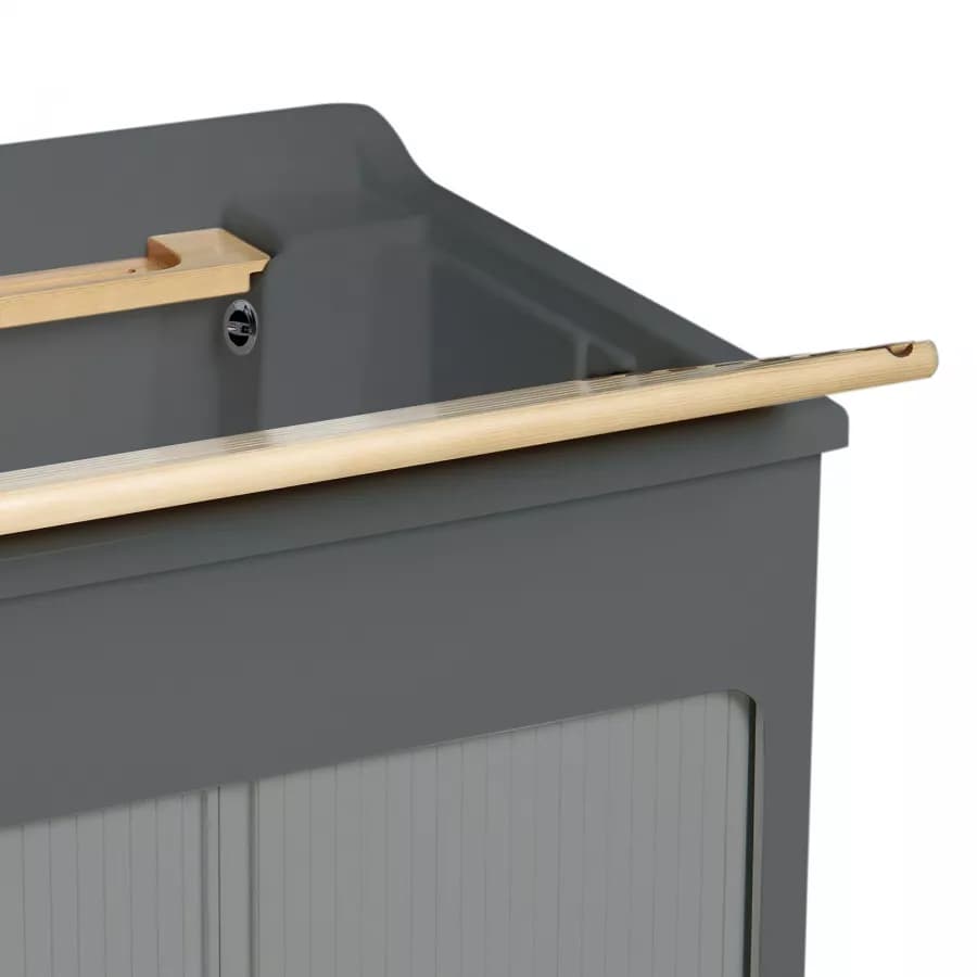 Vasca lavatoio e mobile lavanderia Lavacril di Colavene grigio 75x50 cm con tavola in legno