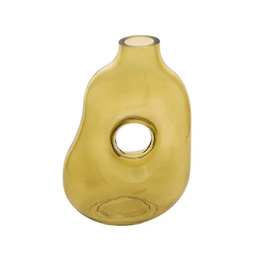 Vaso da interno 25h cm in vetro verde trasparente