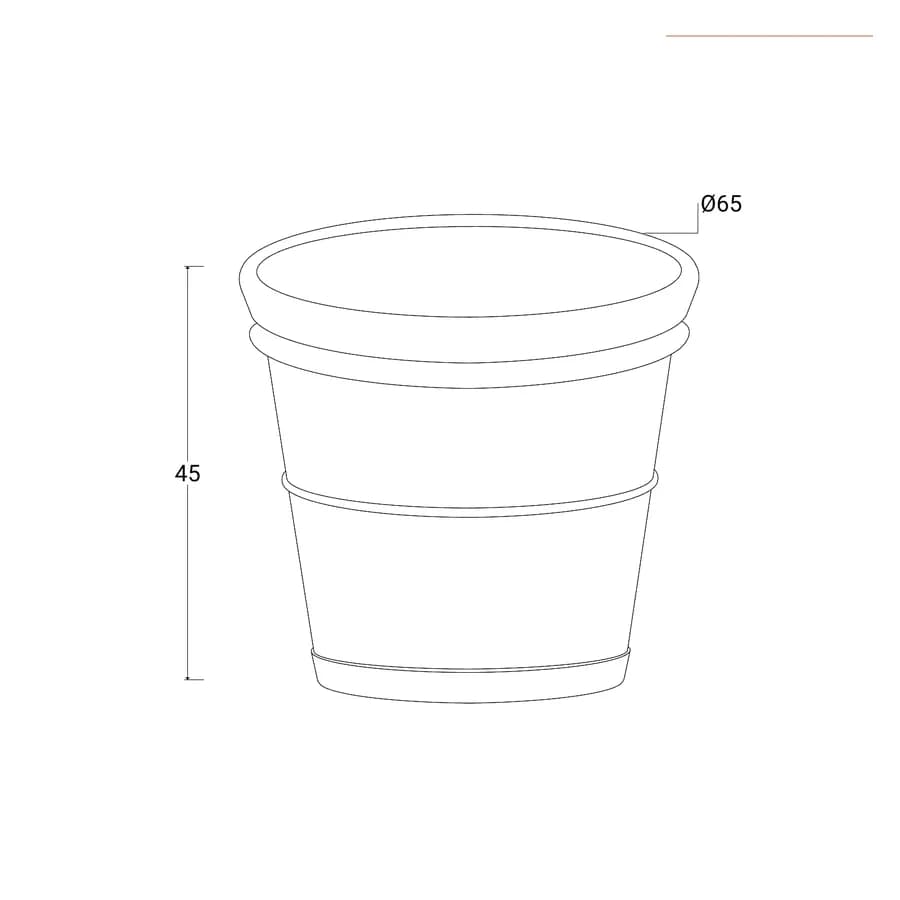 Vaso liscio rotondo 65 cm in polietilene blu - Bodeja