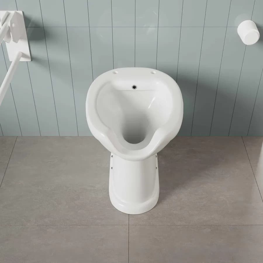 Vaso bidet da 50h cm in ceramica bianco con apertura frontale scarico a parete
