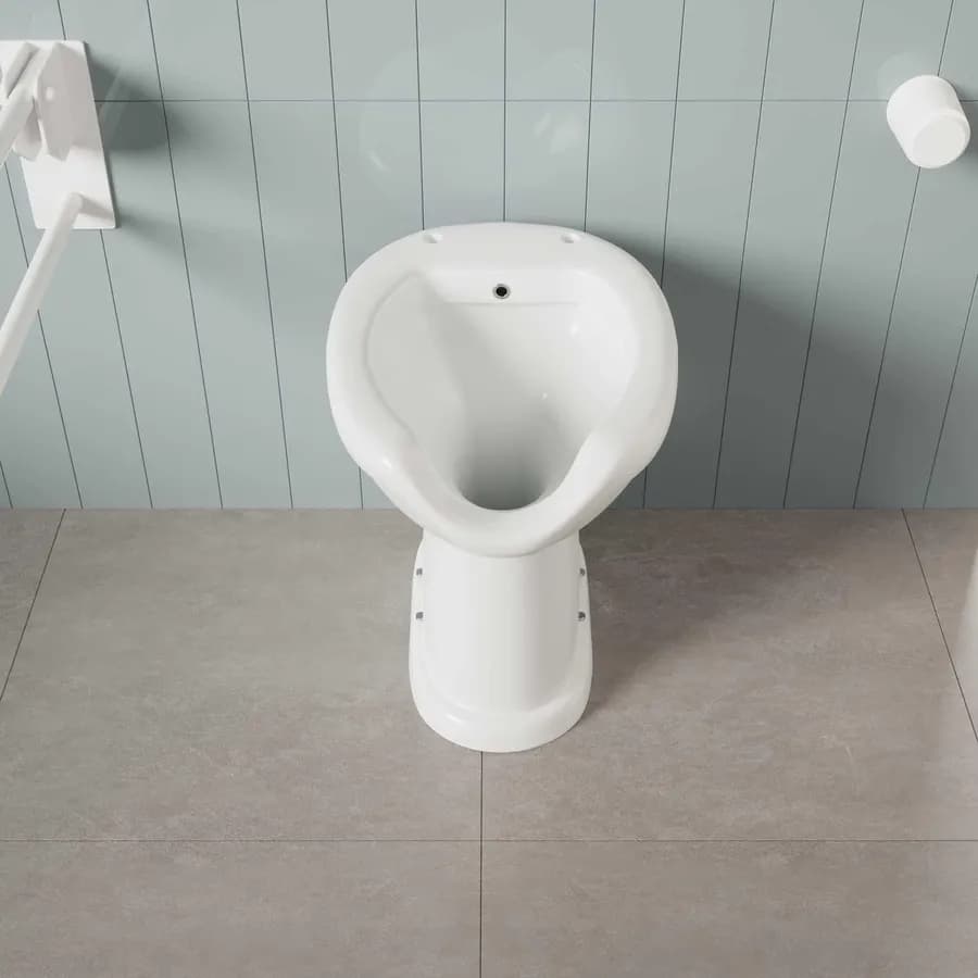 Vaso bidet da 50h cm in ceramica con apertura frontale e scarico a terra